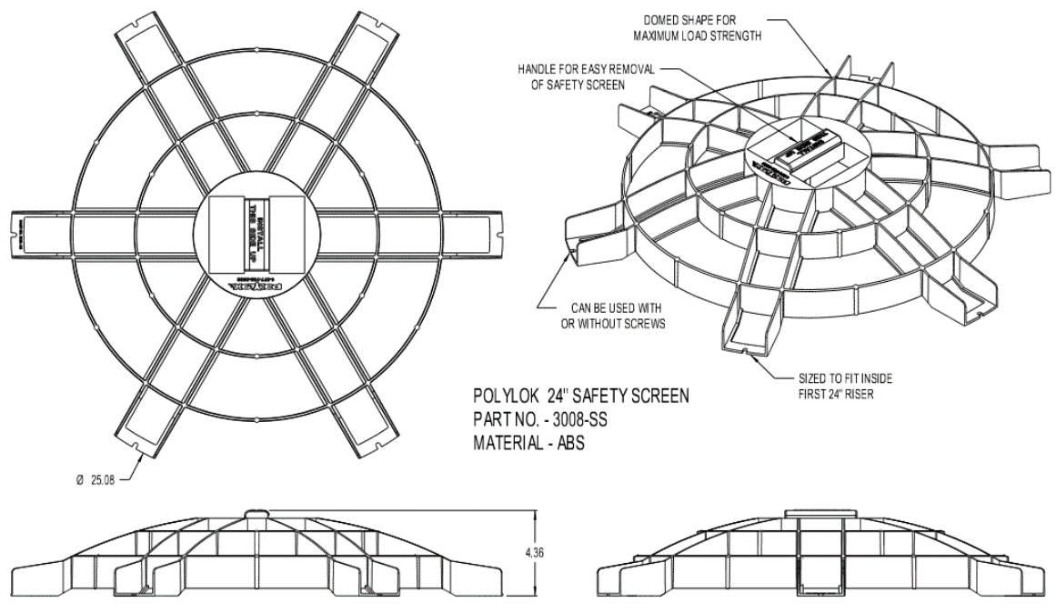 Sécurité 24" pour réhausse POLYLOK