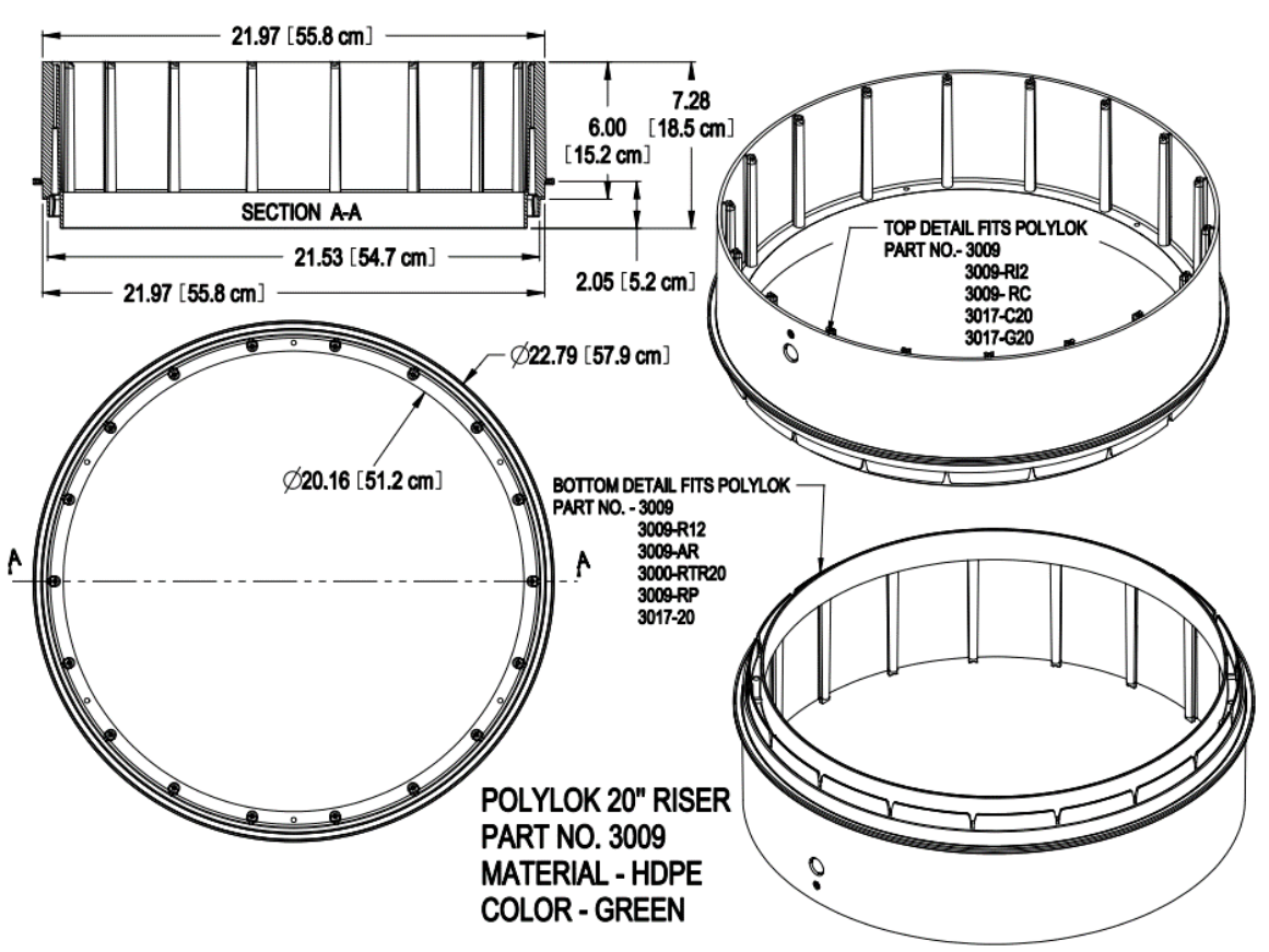 Réhausse 20"x6" POLYLOK - 0