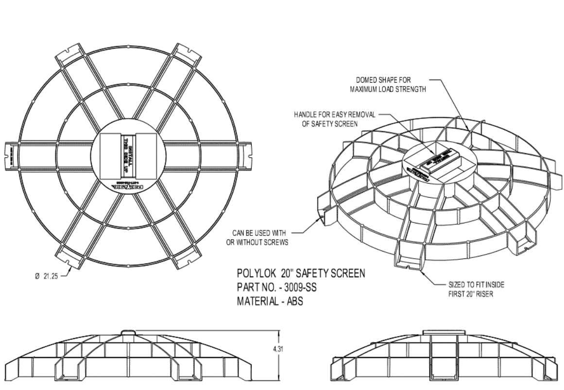 Sécurité 20" pour réhausse POLYLOK