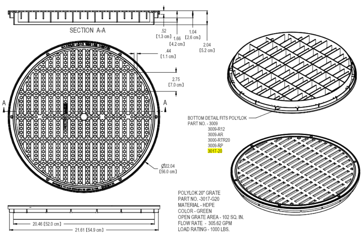 Grille ronde pour réhausse POLYLOK - 0