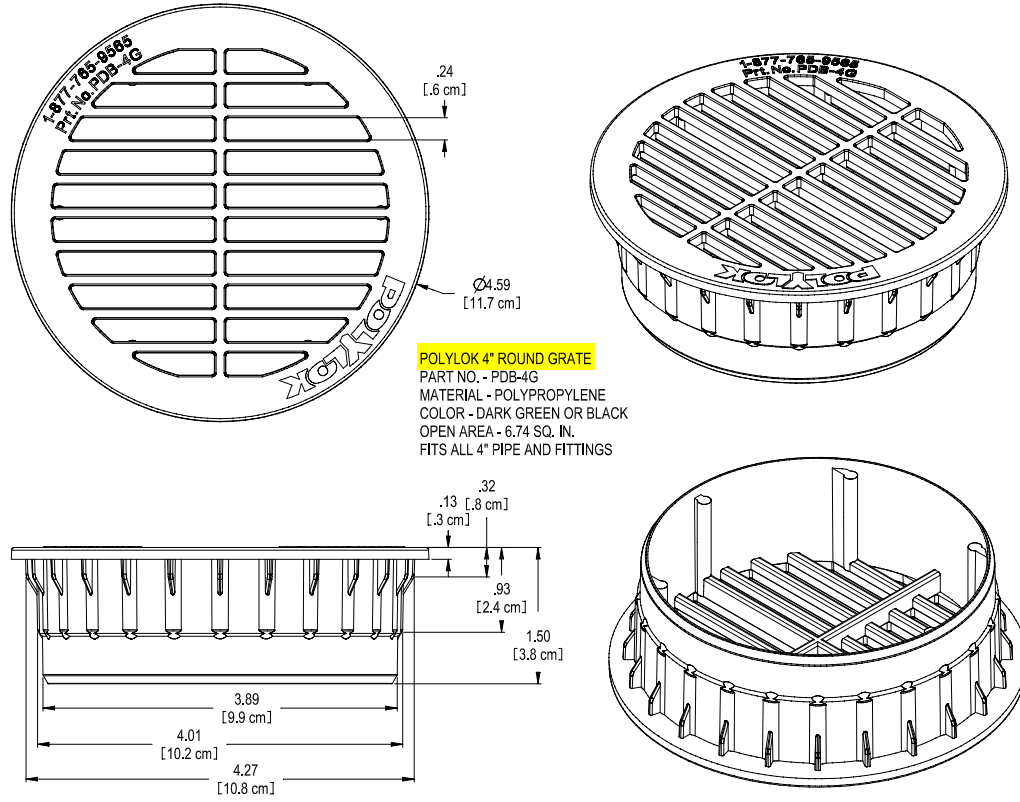 Grilles rondes POLYLOK - 0