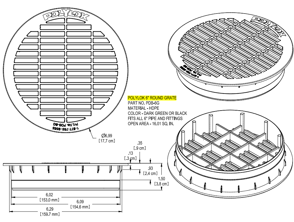 Grilles rondes POLYLOK