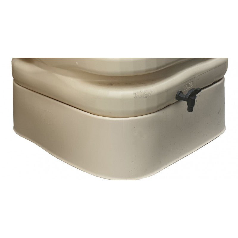 Socle pour réservoir décoratif d'eau de pluie CUBIQUE beige